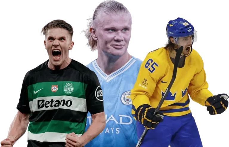 3 utøvere i forskjellige idretter